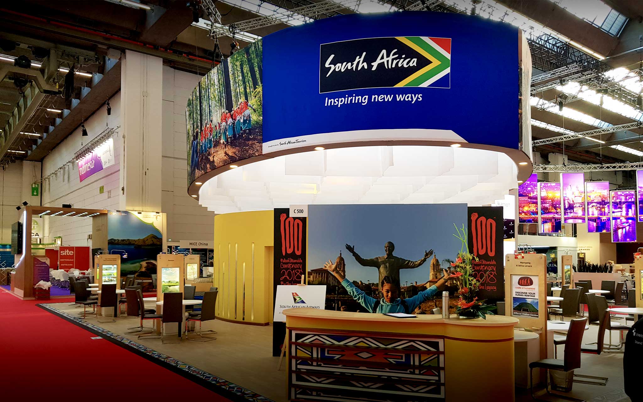Picture of a realized South Africa fair stand