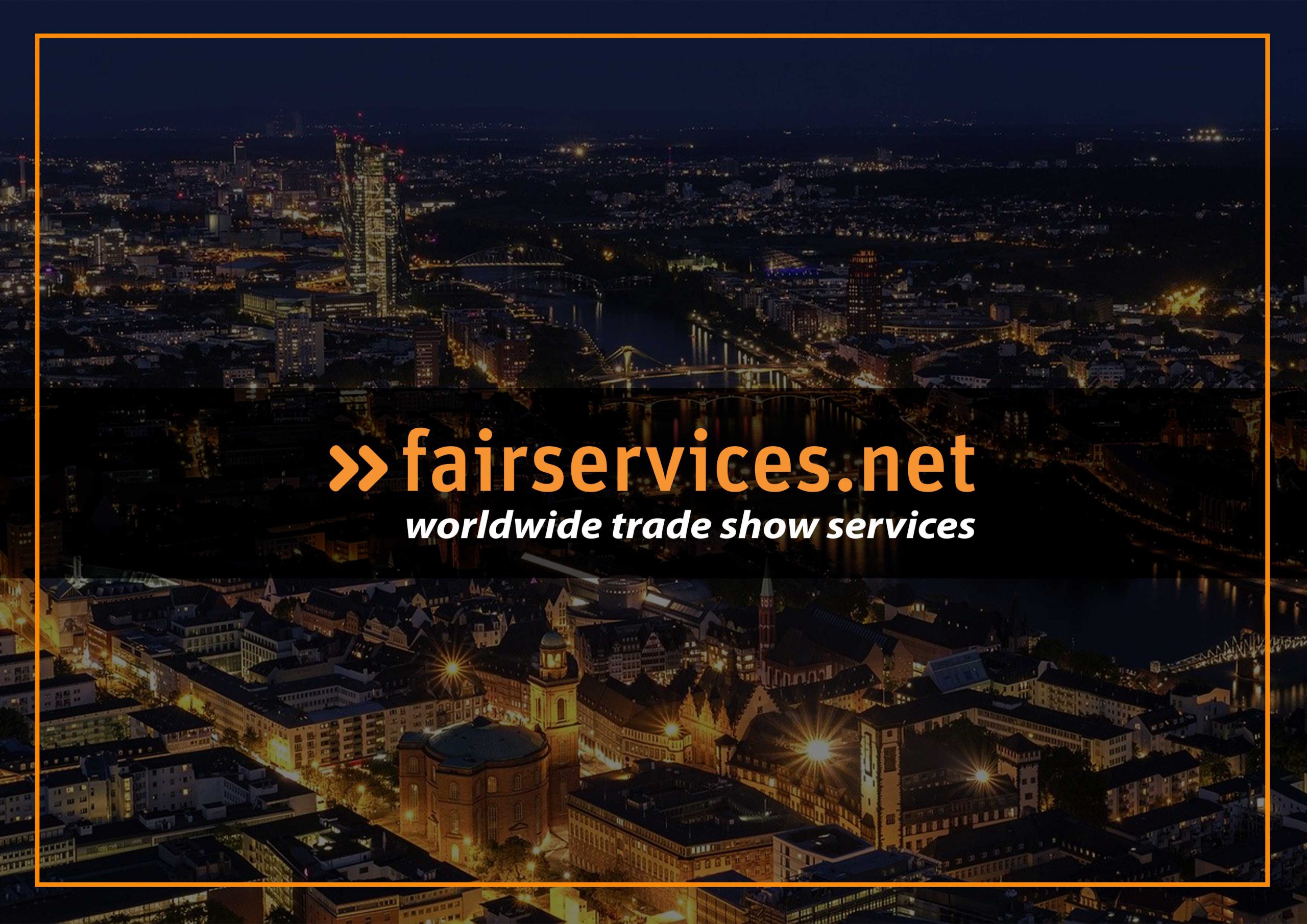 Fairservices Logo in front of night skyline